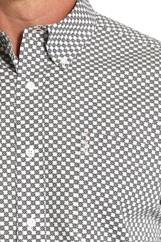 Men's Cinch Modern Fit Square Print Western Shirt - MTW1347129