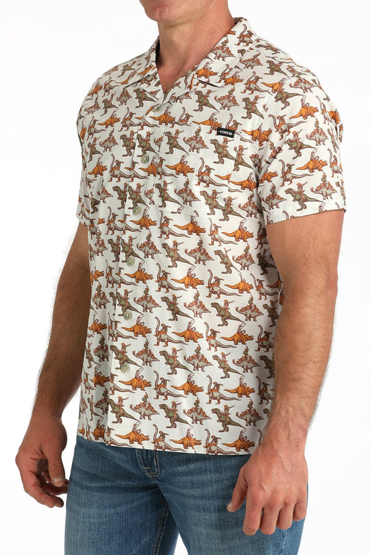 Men's Cinch Bronc-A-Saurus Camp Shirt - MTW1401054