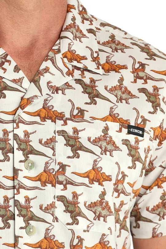 Men's Cinch Bronc-A-Saurus Camp Shirt - MTW1401054