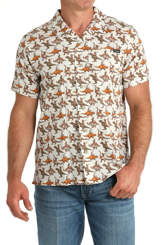 Men's Cinch Bronc-A-Saurus Camp Shirt - MTW1401054