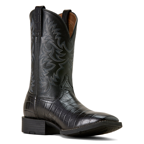 Men's Sport Latigo Black Croc Print Western Boot - 10074166