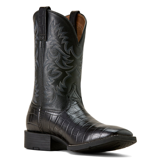Men's Sport Latigo Black Croc Print Western Boot - 10074166