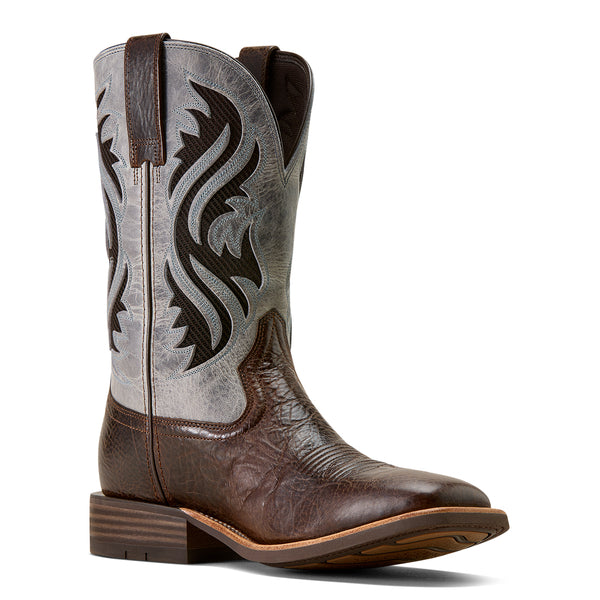 Ariat Kanyon Toughstock VentTek Thunder Brown Glacier Blue Western Boot - 10074258