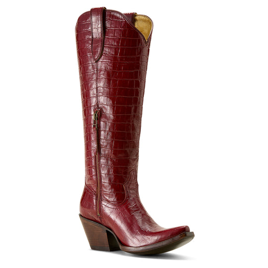 Women's Ariat Casanova X- Toe Luxe Dubonnet Croc Print - 10063991