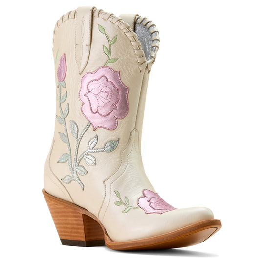 Women's Ariat Arrosa Ivory Garden Shine J Toe Western Boot - 10074349