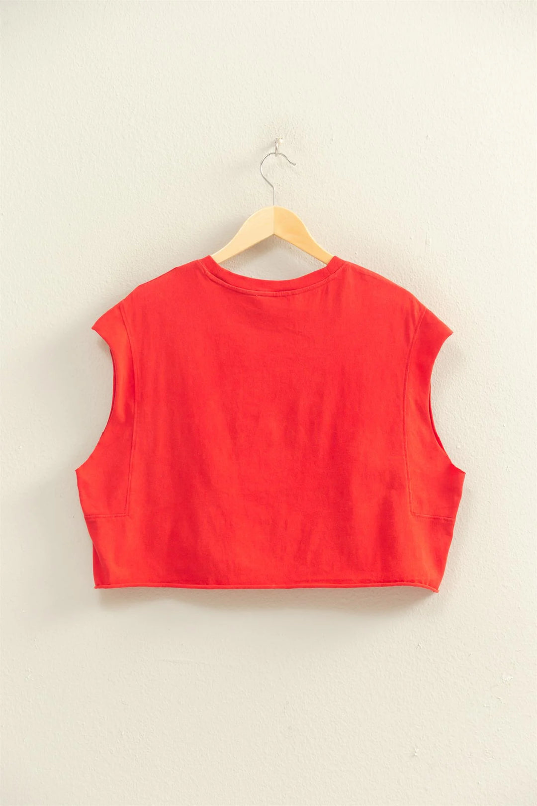 Ladies Hyfve Crew Neck Boxy Sleeveless Cropped Top - DZ26A224
