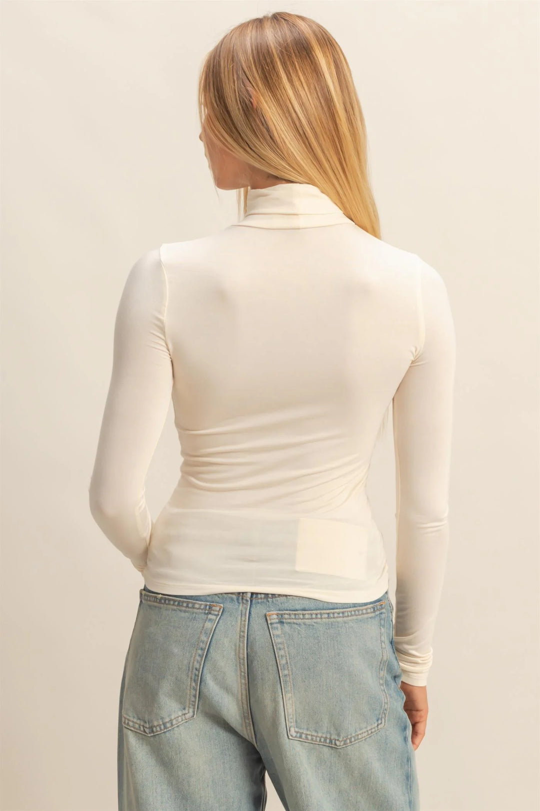 Ladies HYFVE Turtleneck Long Sleeve Fitted Top - DZ25C948