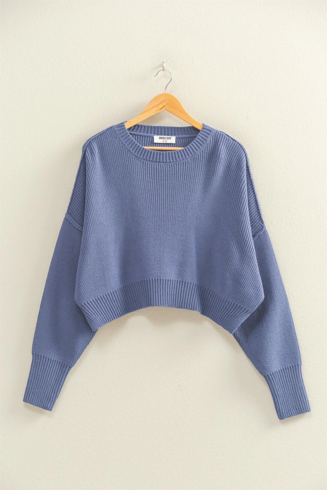 Ladies HYFVE Ribbed Knit Oversized Cropped Sweater - DZ25C928