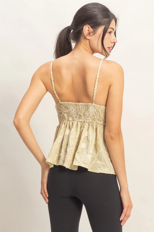 Ladies HYFVE V-Neck Smocked Top Assorted - HF26E390