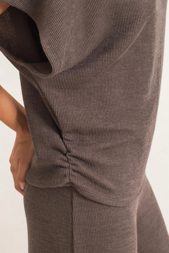 Ladies Hyfve Dolman Sleeve Charcoal Top And Pant Set - HF26F225