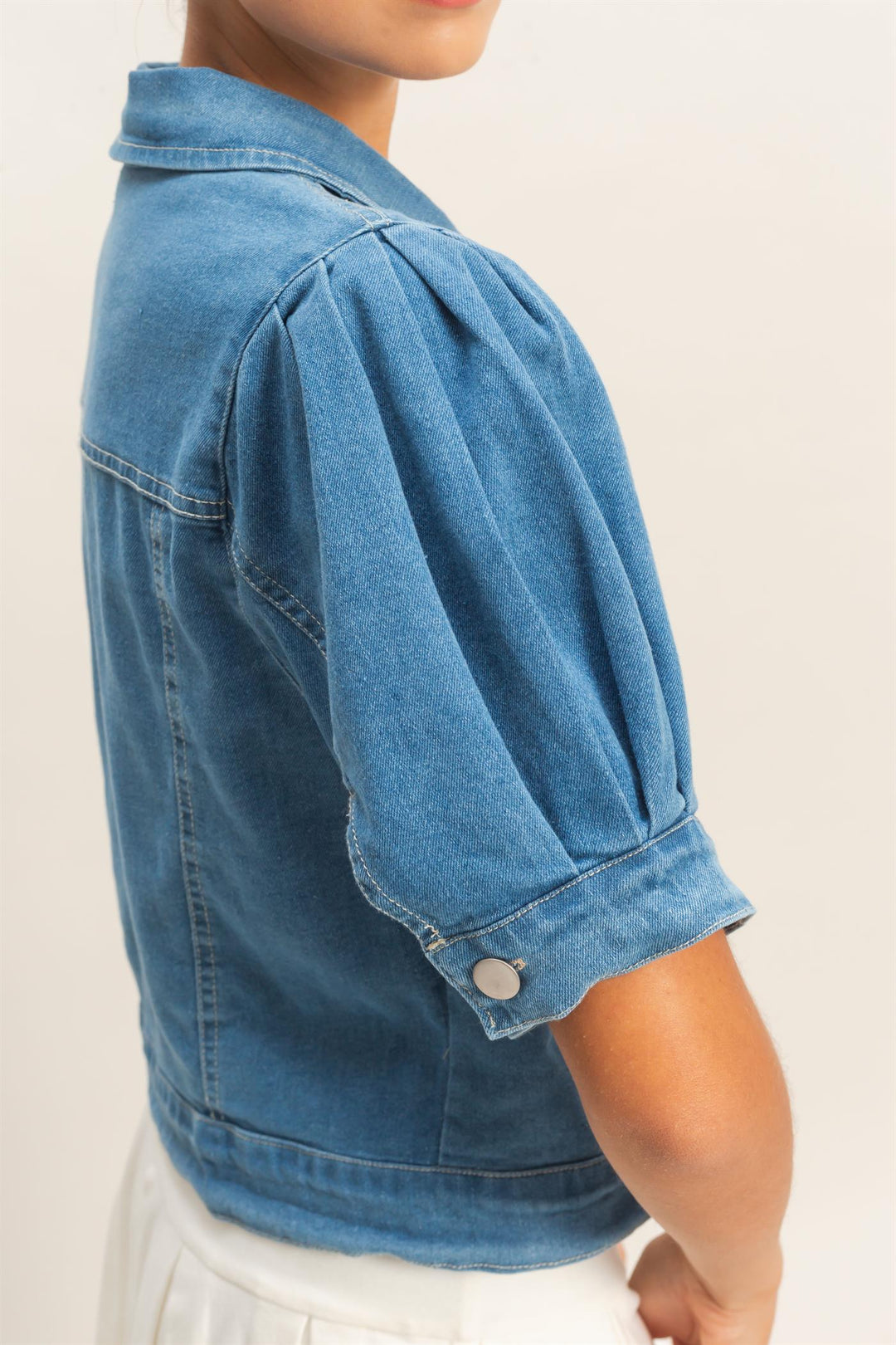 Ladies Hyfve Enzyme Washed Denim Jacket - HF26A875