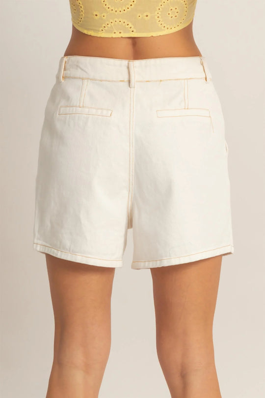 Ladies Hyfve Enzyme Wash Denim Shorts - HF26A152-D