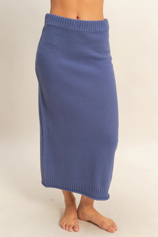Ladies Hyfve Textured High Neck Sweater & Skirt Set - DZ25E134 - FINAL SALE