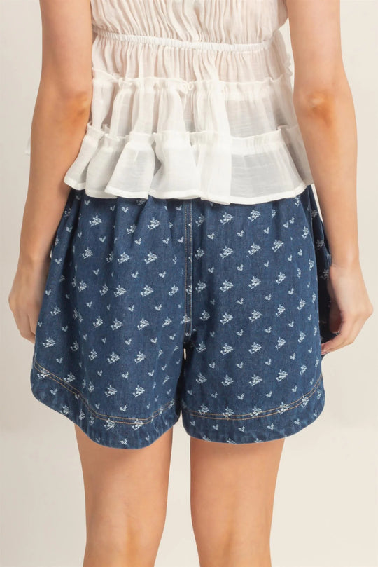 Ladies HYFVE Drawstring Denim Shorts - HF26A564