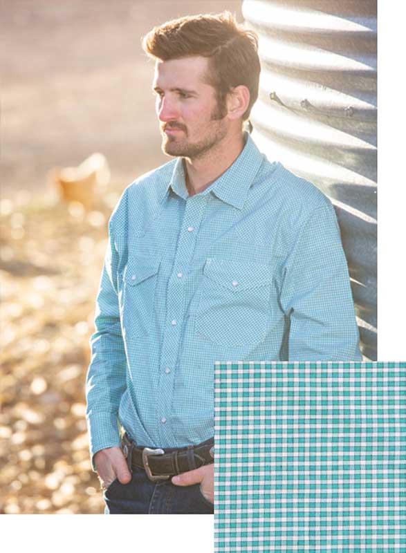Men's Wyoming Trading Western Green Western Shirt - SP1