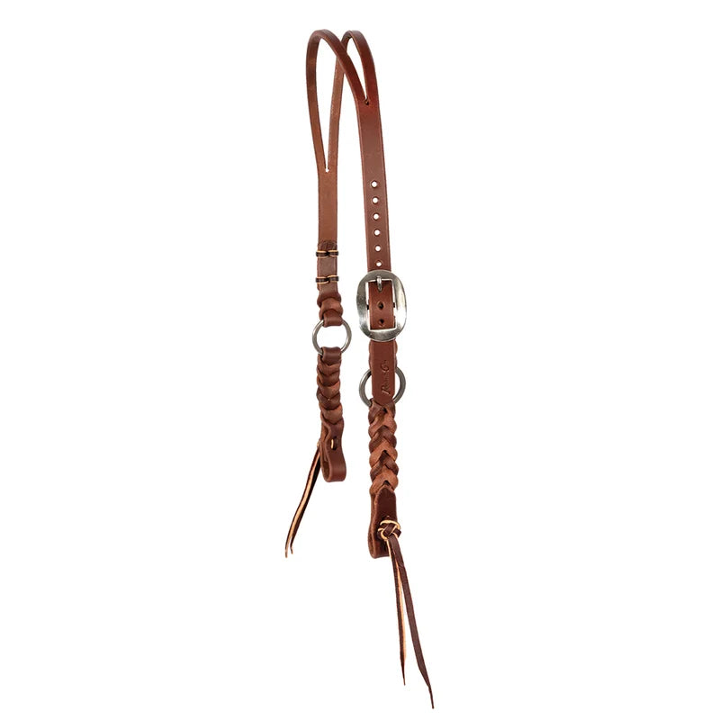 Professional's Choice Ranch Slit Ear Bleeding Heart Headstall with Ring - 3/4"