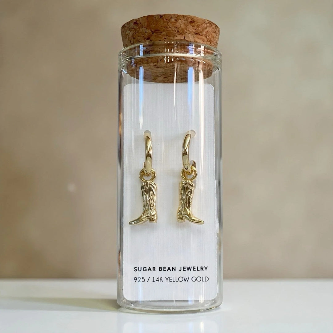 Sugar Bean Jewelry TAVI BOOT HUGGIE EARRINGS - Gold