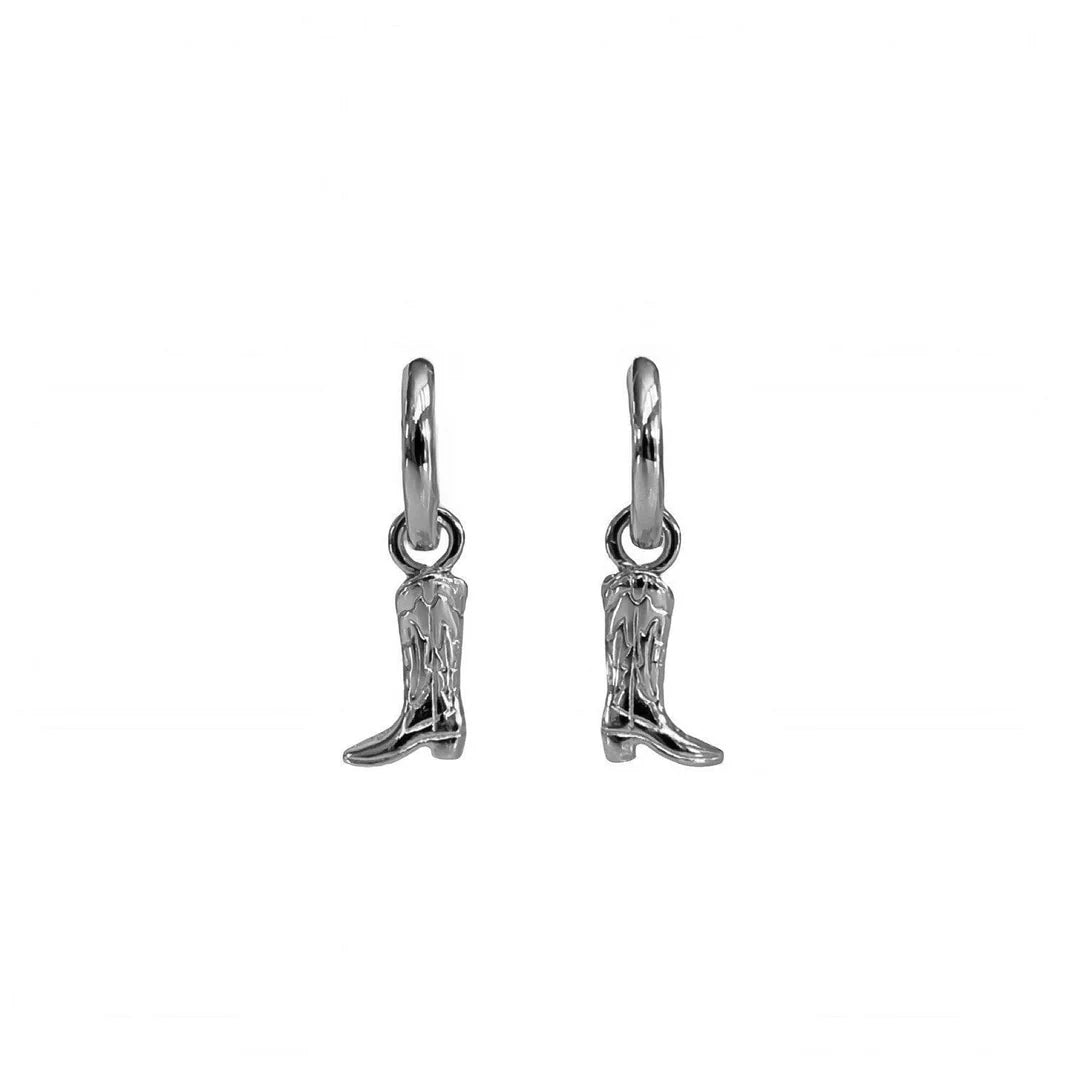 Sugar Bean Jewelry TAVI BOOT HUGGIE EARRINGS - Silver
