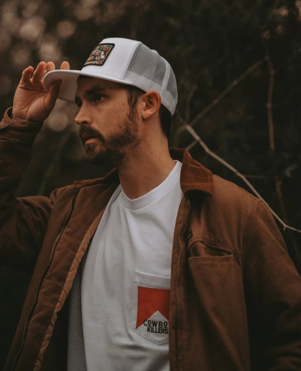 Silver Spur Hat Co. Cowboy Killer White Pocket T-Shirt