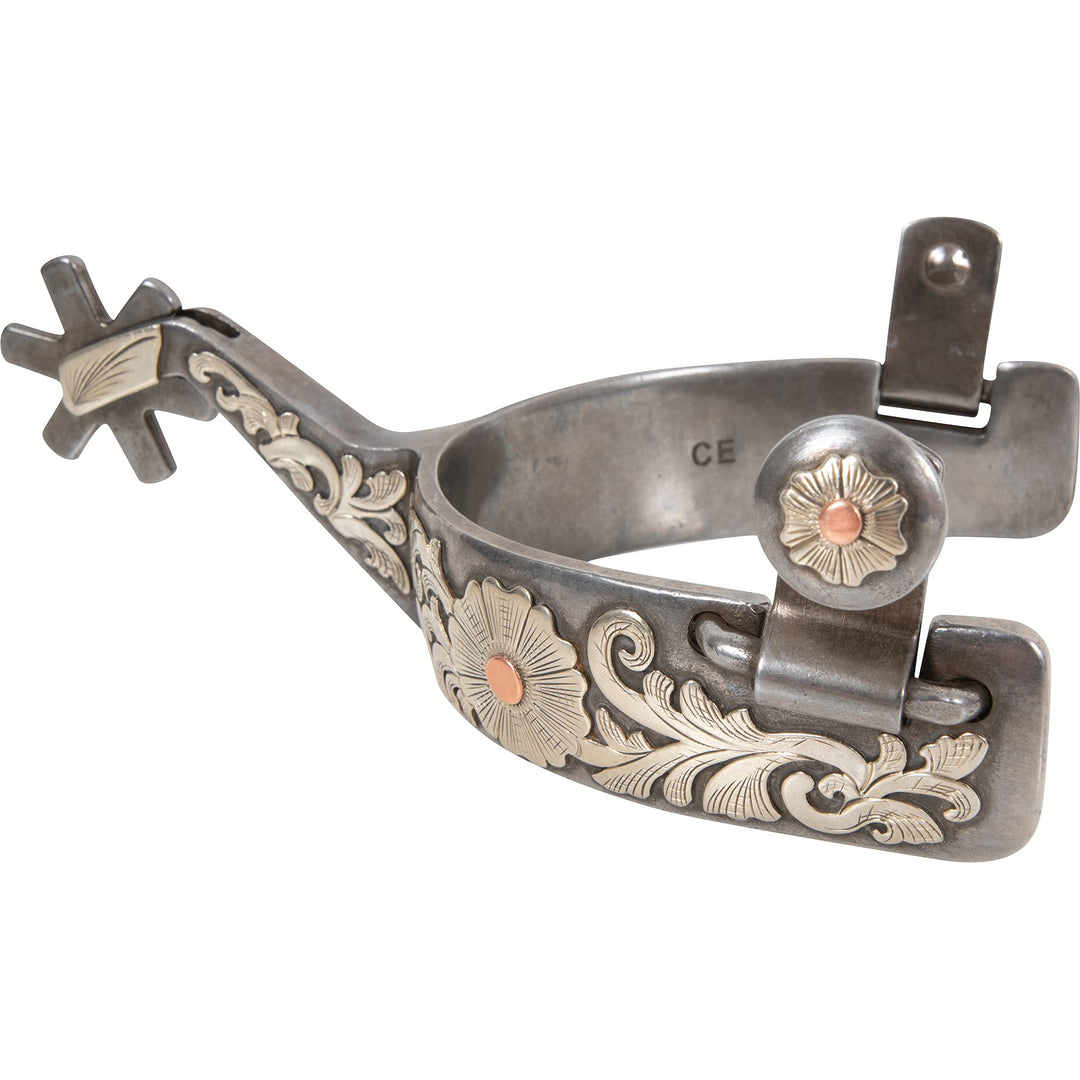 Classic Equine Performance Horse Spur, 2.25-inch Shank and 6 point Rowel