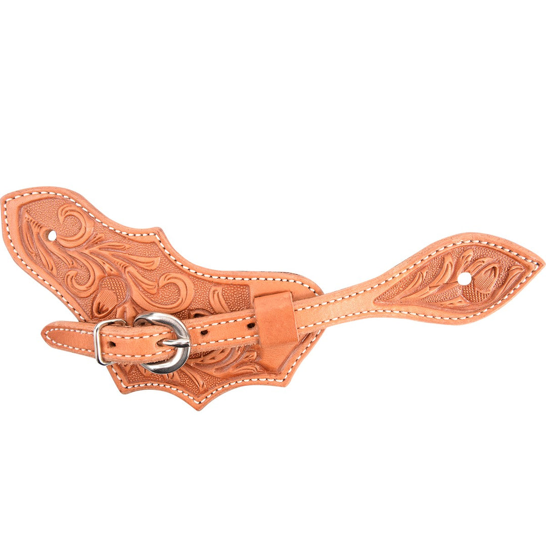 Martin Saddlery Oak Leaf Spurstraps with Acorn Oak Tooling