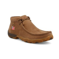 Men's Twisted X Driving Moc Camel 1776 American Flag - MDM0110