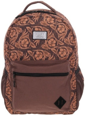 Hooey Recess Brown/Tan Leather Pattern Backpack - BP2601BRPR