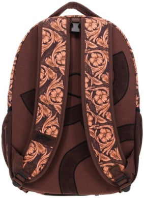 Hooey Recess Brown/Tan Leather Pattern Backpack - BP2601BRPR