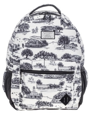 Hooey Recess White/Black Dance Hall Backpack - BP2601WHPR