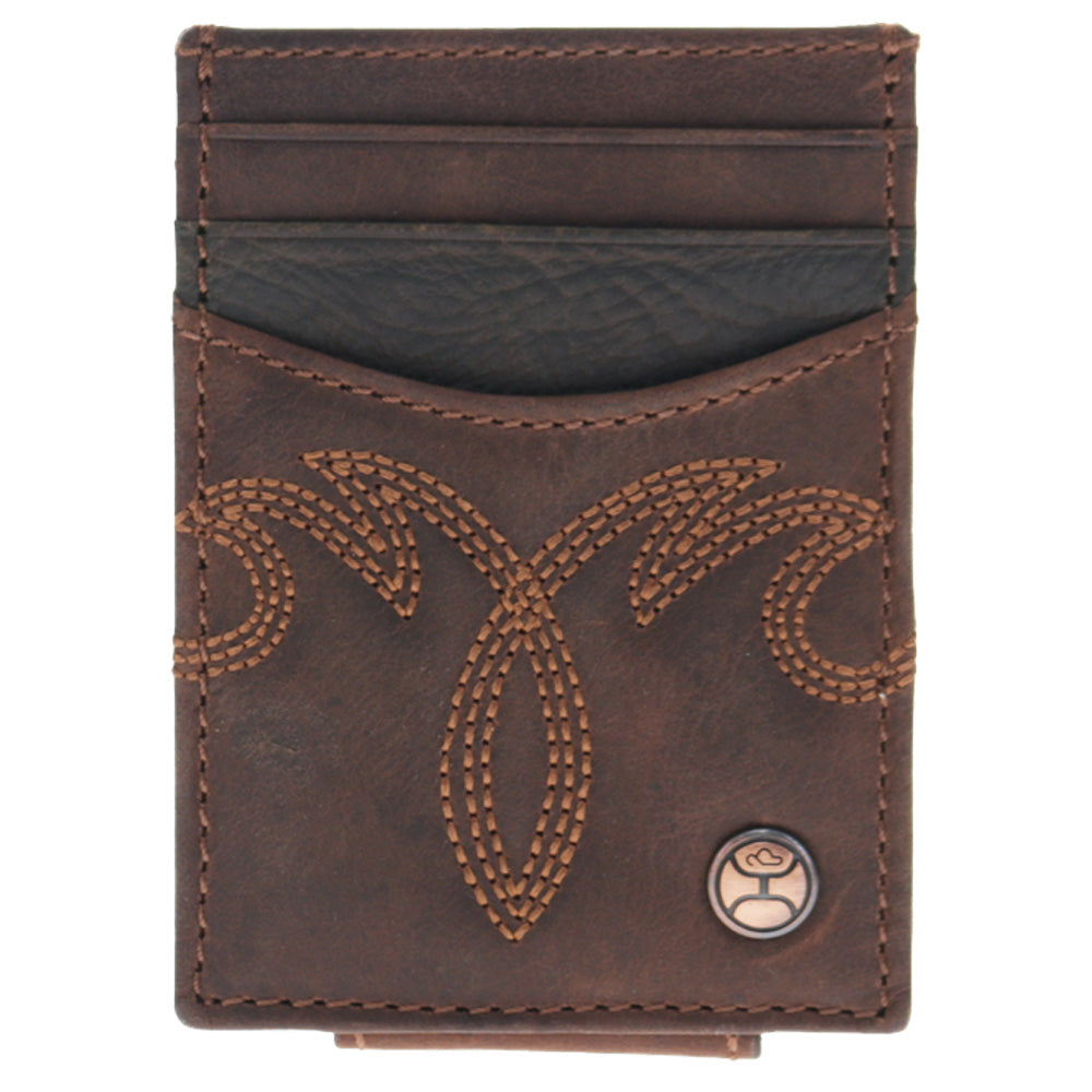 Hooey "Wyatt" Smooth Brown Money Clip - HMC040-BR