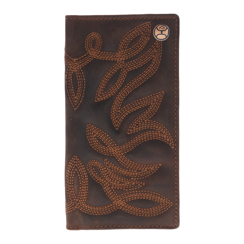 Hooey "Wyatt"Smooth Brown Rodeo Wallet - HW040-BR