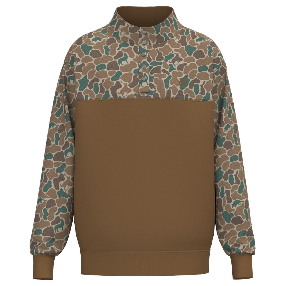 Men's Hooey Stevie Brown Camo Pattern Pullover - HH2609BRCA