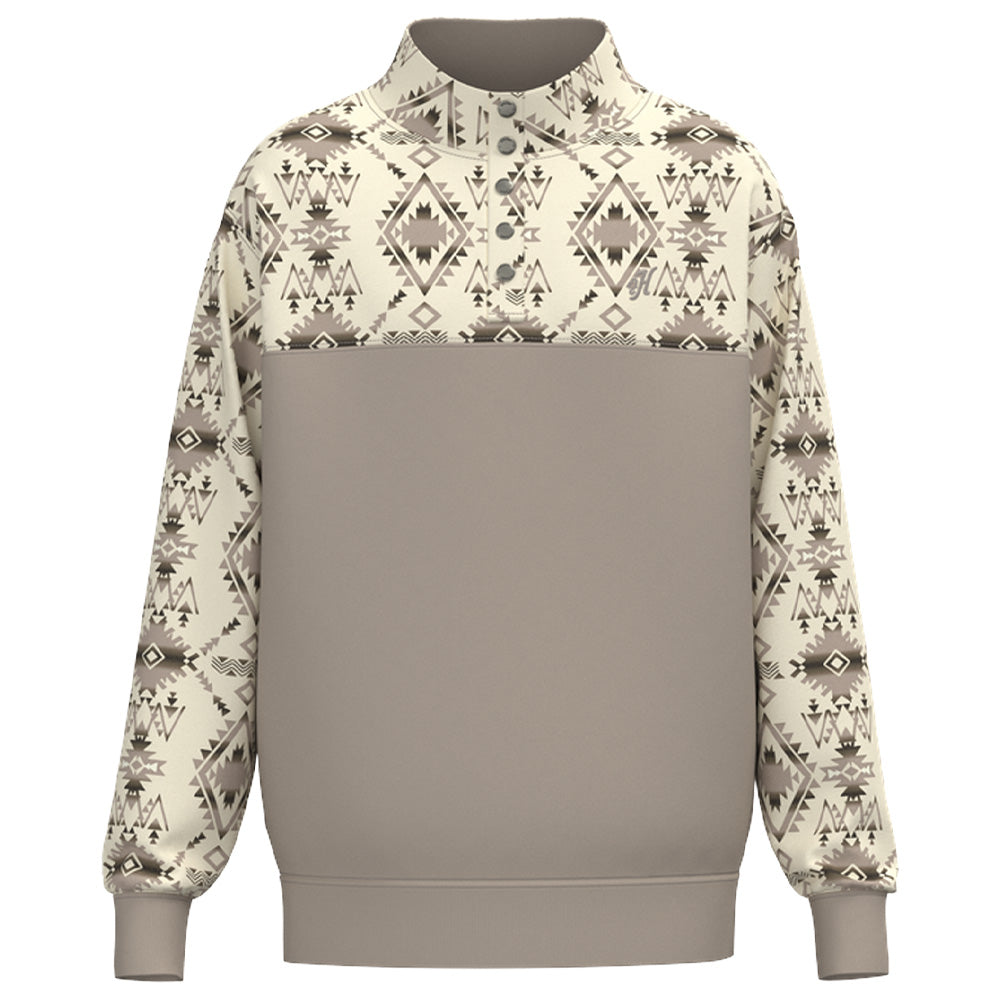 Men's Hooey Stevie Aztec Print Pullover - HH2609AZTN