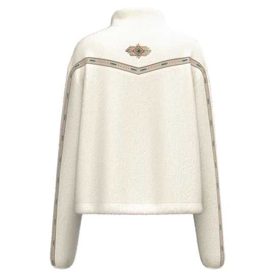 Ladies Hooey Mia Cream Teddy Fleece Pullover - HFP2606CR