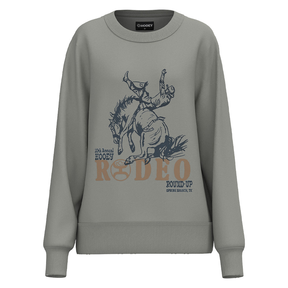 Ladies Hooey Stallion Crew Rodeo Logo Pullover - HH2603GY