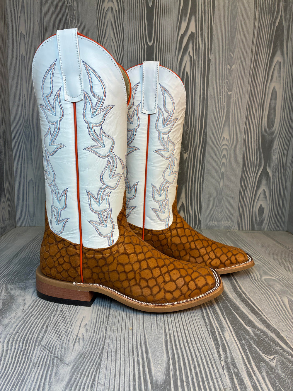 Men's Anderson Bean Cognac Lochness Monster with 13" White Glove Tops - Style 222