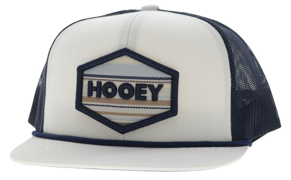 Hooey Mesa Cream / Navy 5-Panel Trucker with Cream / Navy Patch  - 2687T-CRNV