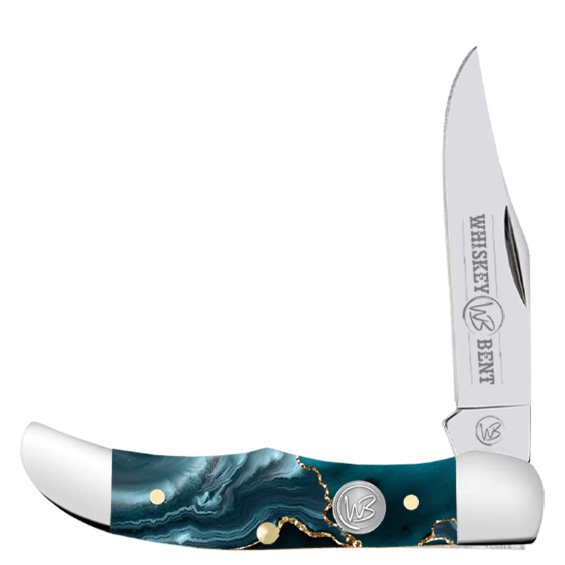 Whiskey Ranch Gold Rush Mini Hunter Knife - WB14-23