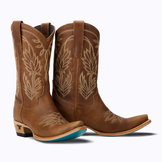 LANE Sandaga Midi Desert Clay Suede Western Boot - LB0520B