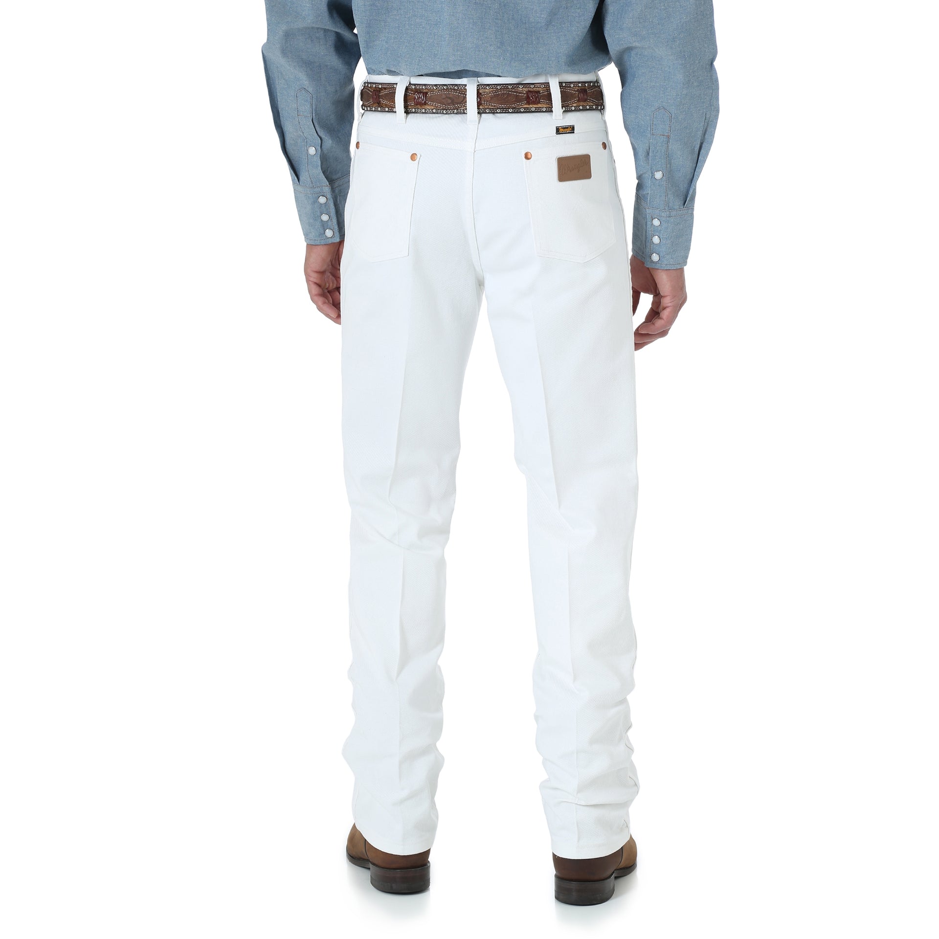 Wrangler Men's Cowboy Cut Slim Fit Jean, Bleached, W35 L30 at