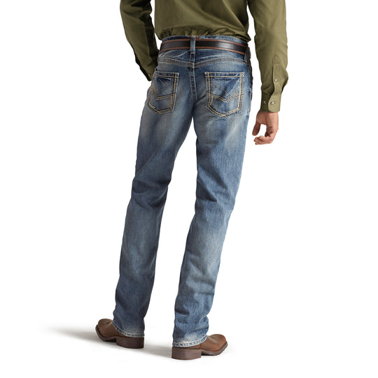 Jeans da uomo Ariat M5 Slim Gambler impilabili a gamba dritta - 10012703