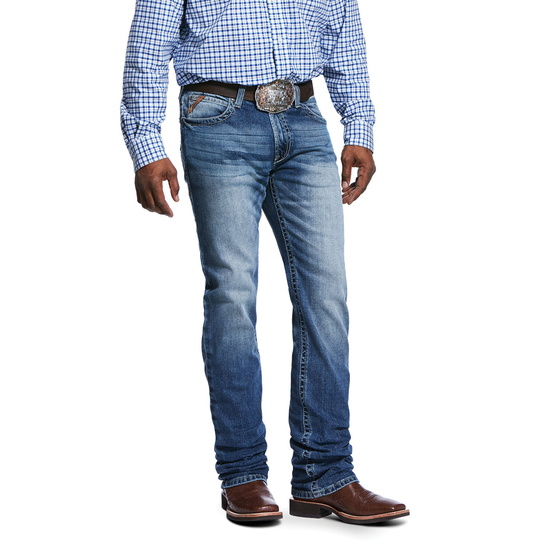 Jeans da uomo Ariat M4 elasticizzati a vita bassa Dakota impilabili a gamba dritta - 10032086
