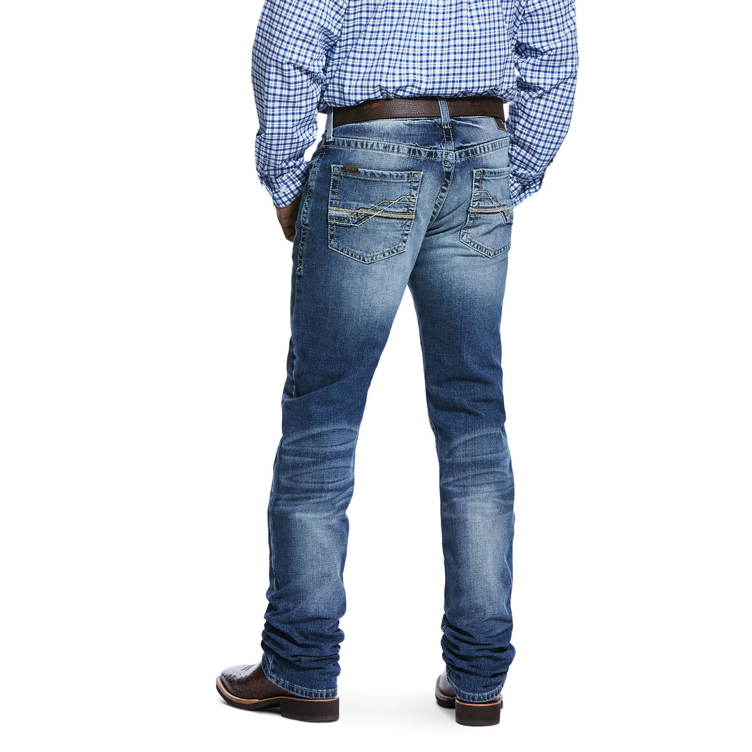 Jeans da uomo Ariat M4 elasticizzati a vita bassa Dakota impilabili a gamba dritta - 10032086