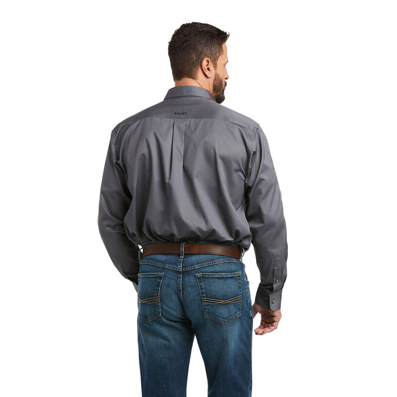Chemise coupe classique en sergé avec logo de l'équipe Ariat pour hommes Quiet Shade - 10037479 