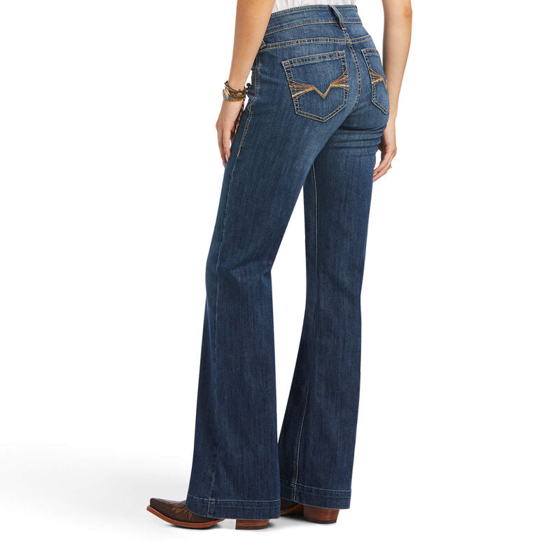Ladies Ariat Trouser Perfect Rise Alana Wide Leg Jean - 10040805