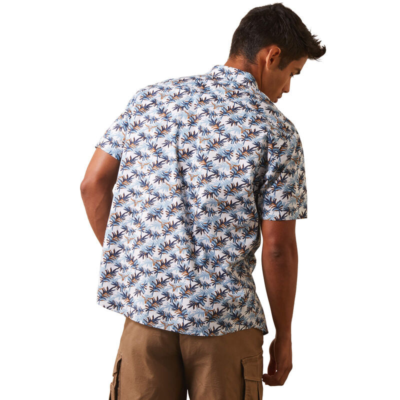 Camicia da uomo Ariat Palm Waves elasticizzata dal taglio moderno - 10043706 