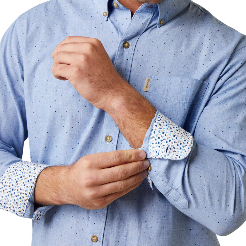 Men's Ariat Dots Stretch Modern Fit Long Sleeve Shirt - 10043707