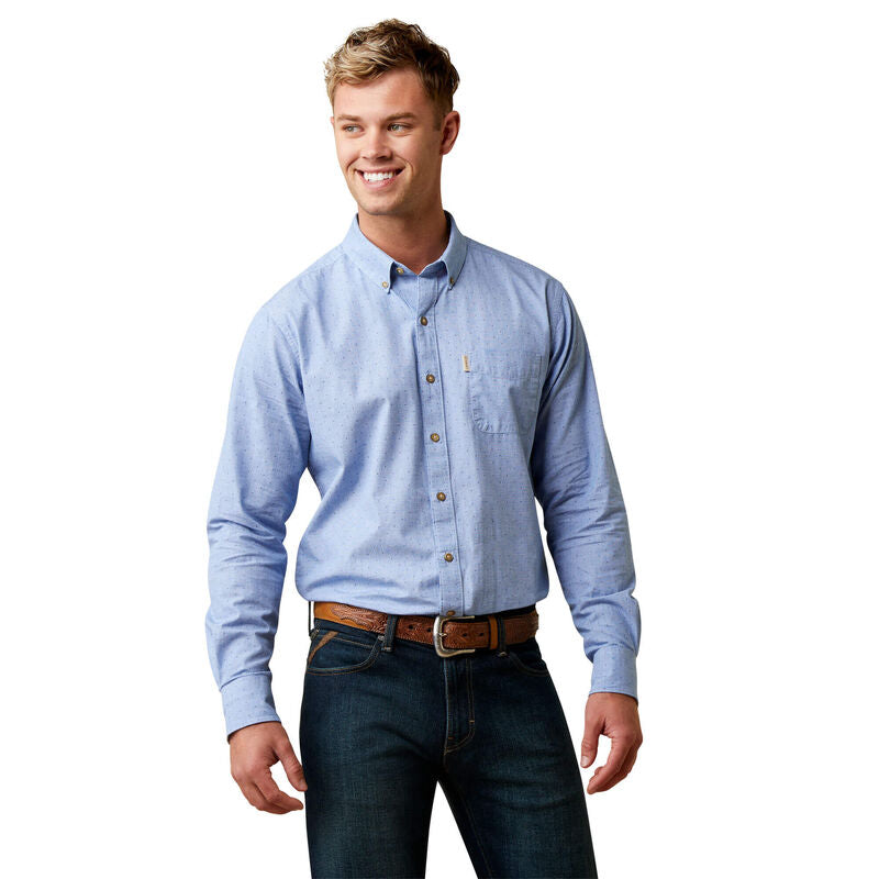 Chemise à manches longues Ariat Dots Stretch Modern Fit pour hommes - 10043707 