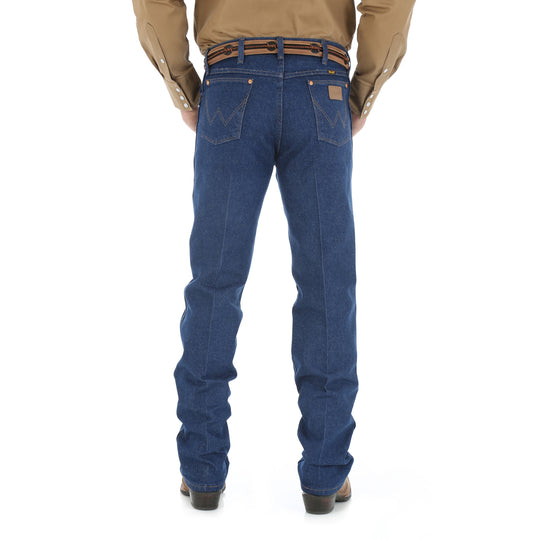 Jeans da uomo slim fit taglio cowboy Wrangler. Indigo 936PWD prelavato