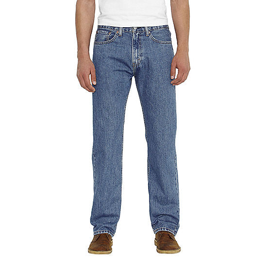 LEVI’S / 00's 505 zipper denim pants Men's 505 Regular Fit Jean- Zipper Fly-Medium Stone Wash - 00505
